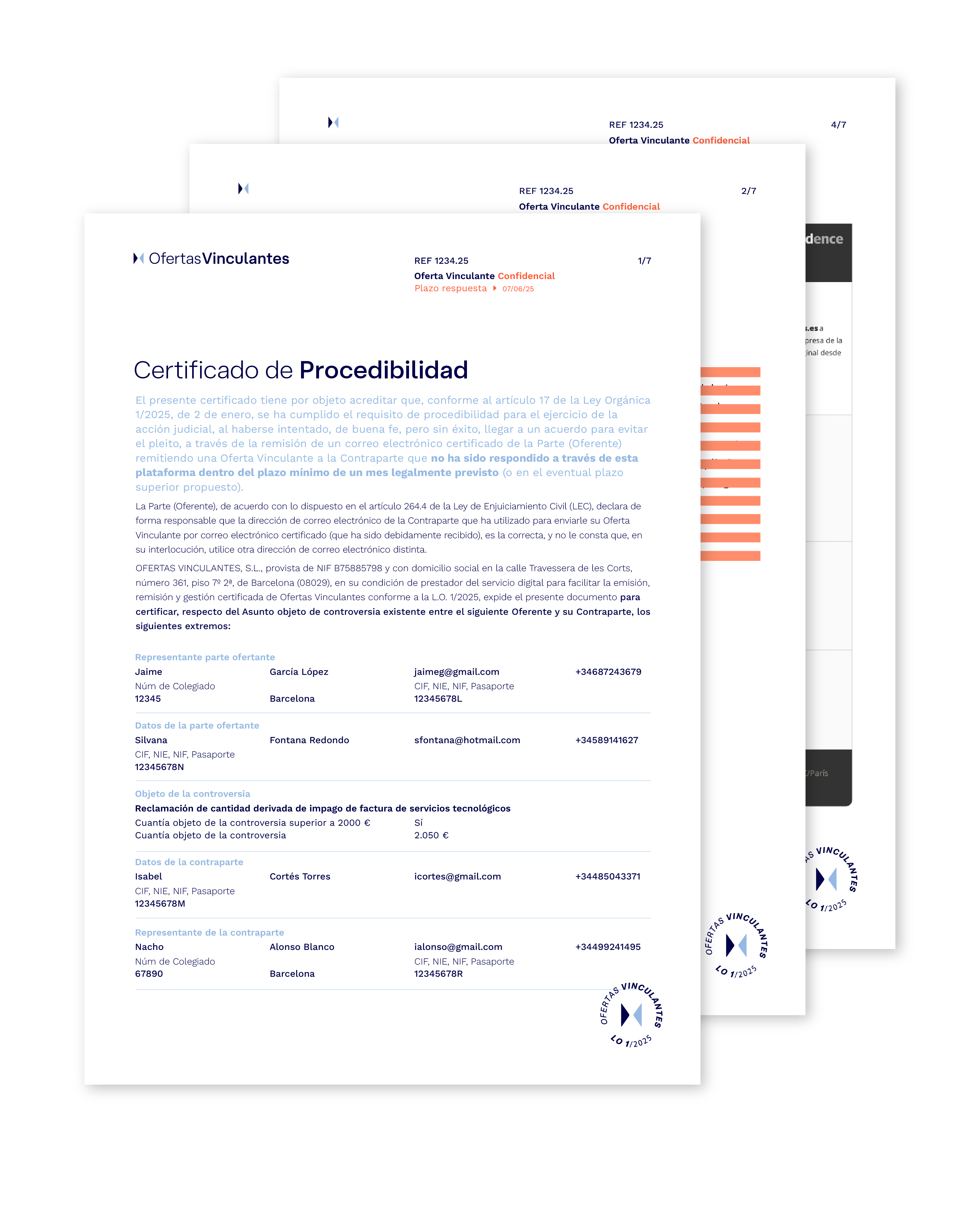 Certificados de Procedibilidad